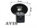 CMOS штатная камера заднего вида AVIS AVS312CPR для KIA CERATO II (2009-2012) / VENGA (#031)