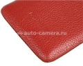 Кожаный чехол для Sony Xperia P BeyzaCases Retro Super Slim Strap, цвет flo red (BZ22182)