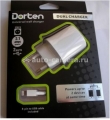 Сетевое зарядное устройство для iPhone 5 / 5S / 5C, iPad 4 и iPad mini Dorten Dual Charger 3.1А (кабель Lightning в комплекте), (DN202000) цвет черный