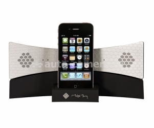 Беспроводная гарнитура с функцией звукоусиления и док-станцией для iPhone Native Union Speaker System ID, цвет Black Silver (MM04I-BSV-ST)