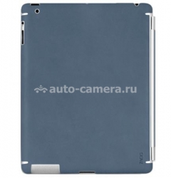 Кожаная наклейка на заднюю панель для iPad 2 Zagg LEATHERskins, цвет authentic NavyBlue