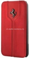 Кожаный чехол для iPhone 6 Ferrari Montecarlo Flip, цвет Red (FEMTFLP6RE)