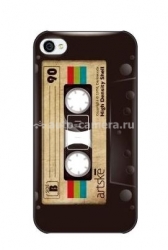 Пластиковый чехол на заднюю крышку iPhone 4 и 4S Artske Uniq Case Black Cassette (UC-D07B-IP4S)